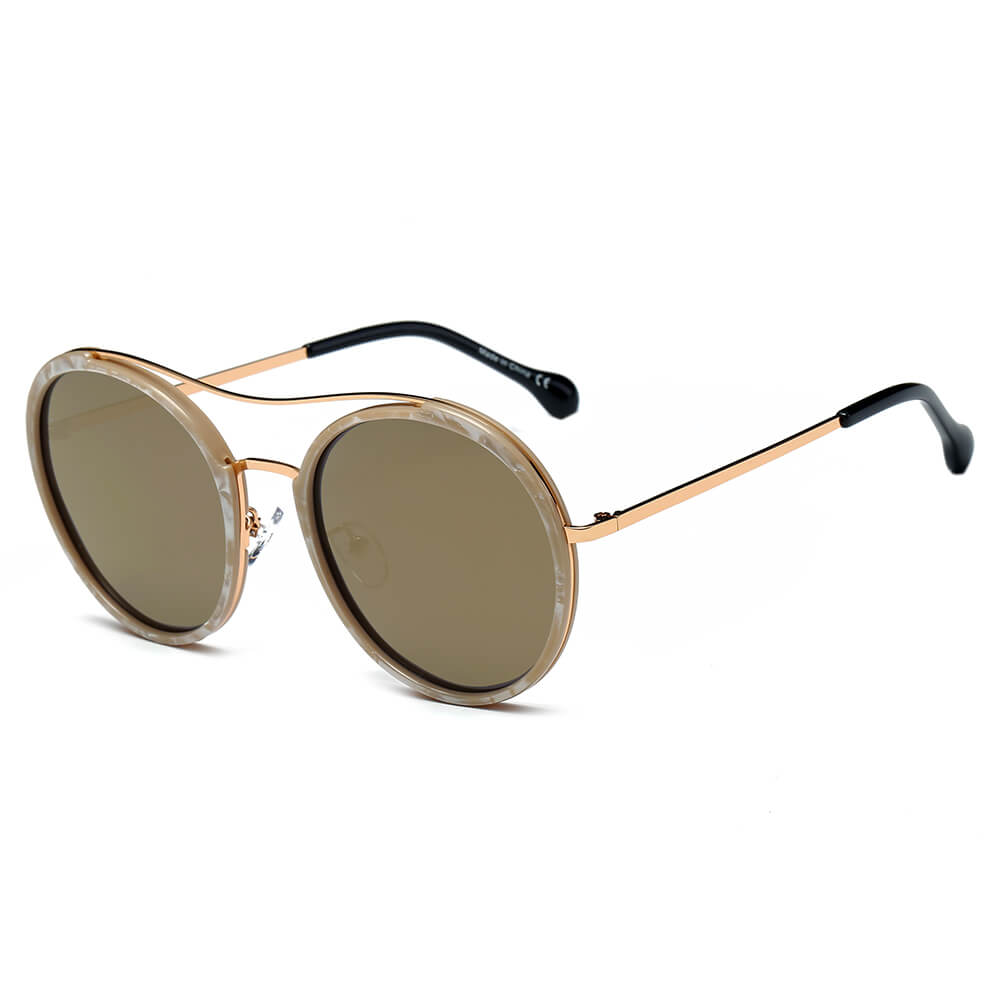 EMPORIA | Retro Polarized Lens Circle Round Sunglasses-8