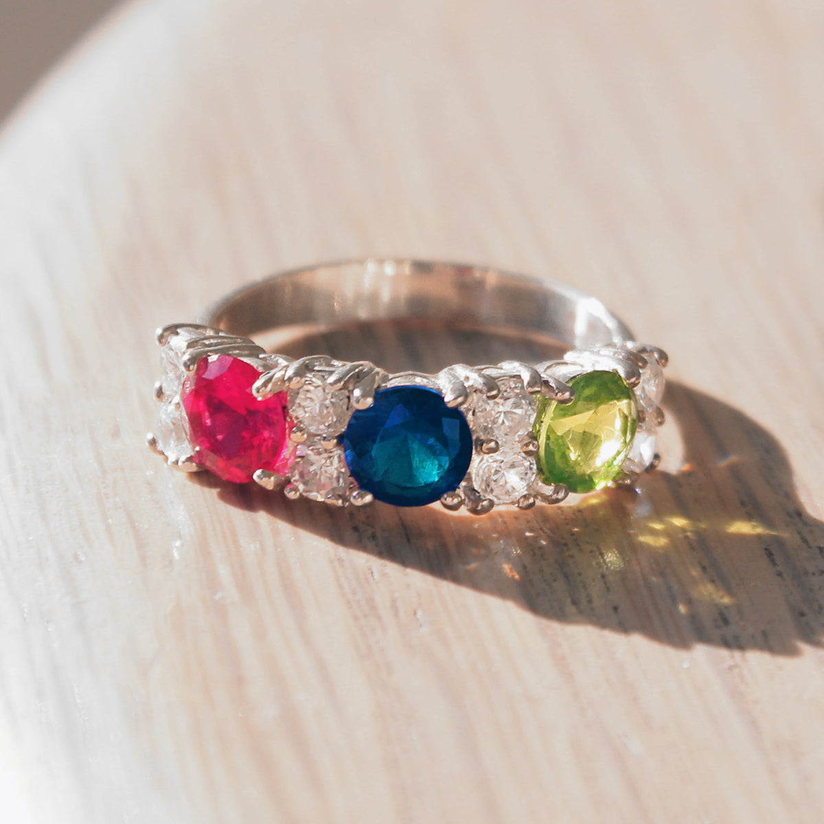 Fox Cocktail Ring - 925 Sterling Silver, AAA CZ , Multi Color - 40604-0