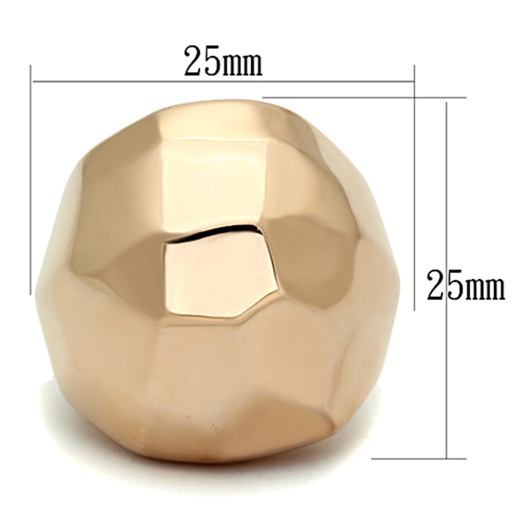 LO3013 - Rose Gold Brass Ring with No Stone-1