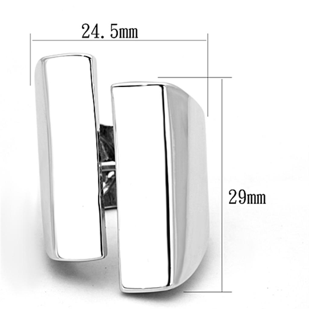 LO3165 - Rhodium Brass Ring with No Stone-1
