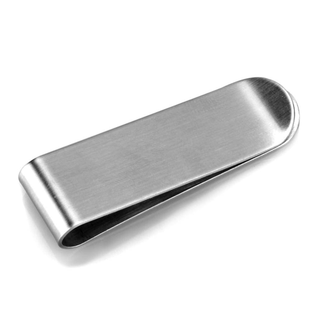 LO3379 - High polished (no plating) Stainless Steel Money clip with No Stone-1