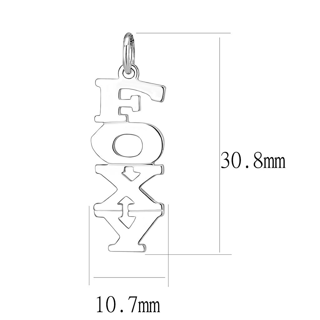 LO337 - Silver Brass Pendant with No Stone-1