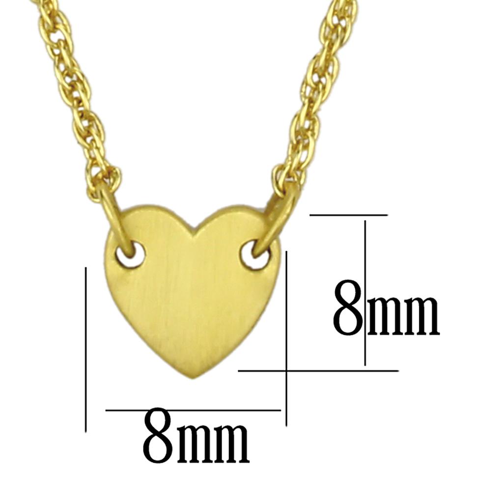 LO3843 - Gold & Brush Brass Chain Pendant with No Stone-1