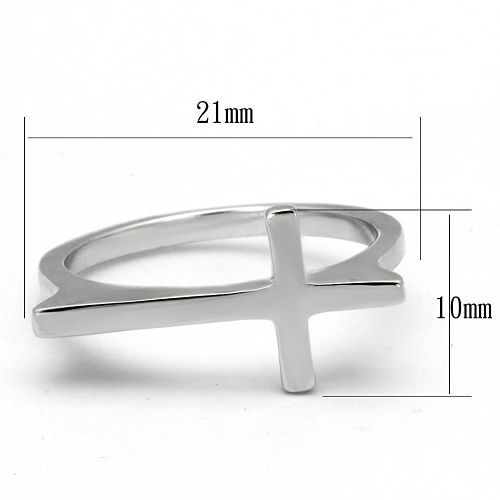 LO3978 - Rhodium Brass Ring with No Stone-1