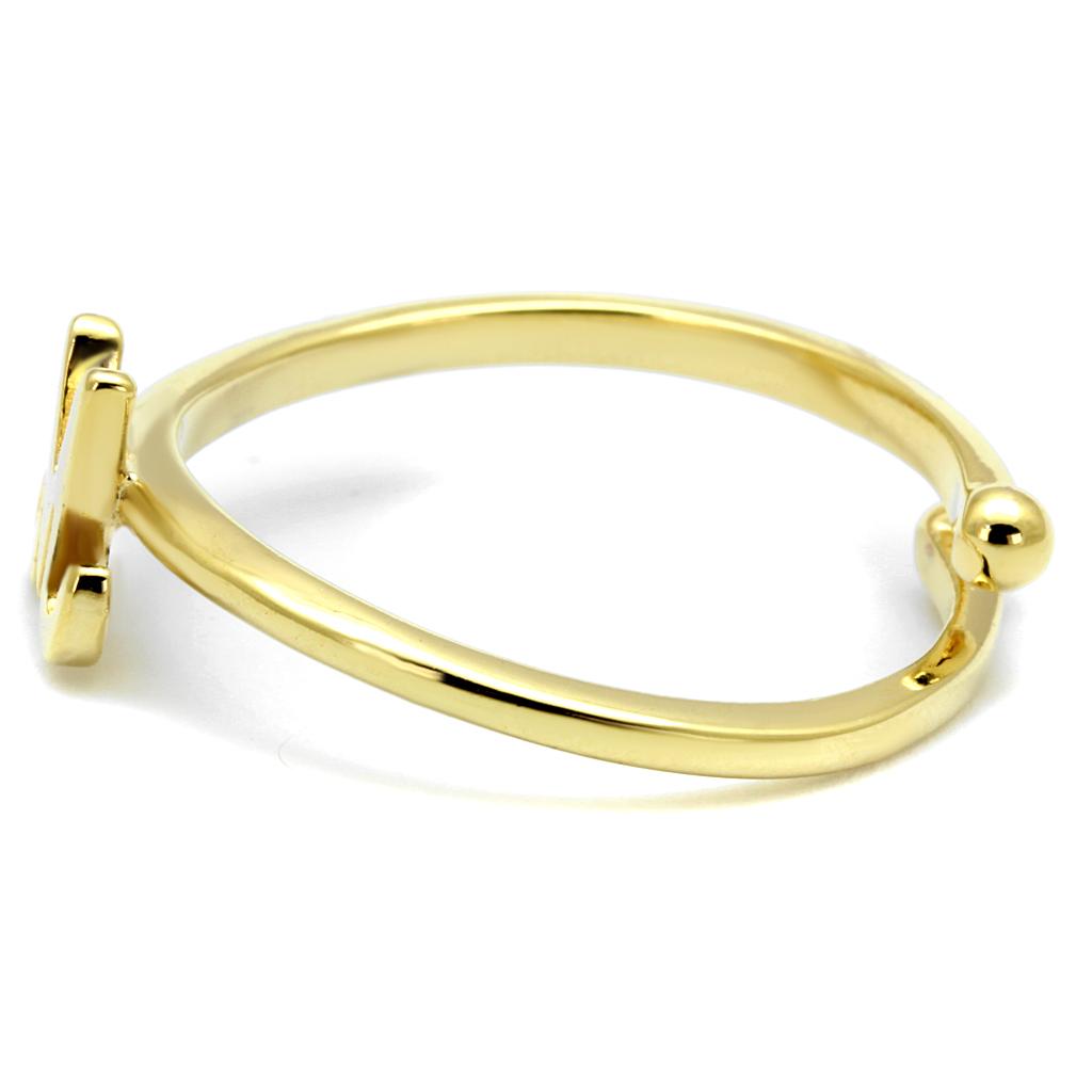 LO3994 - Flash Gold Brass Ring with No Stone-2