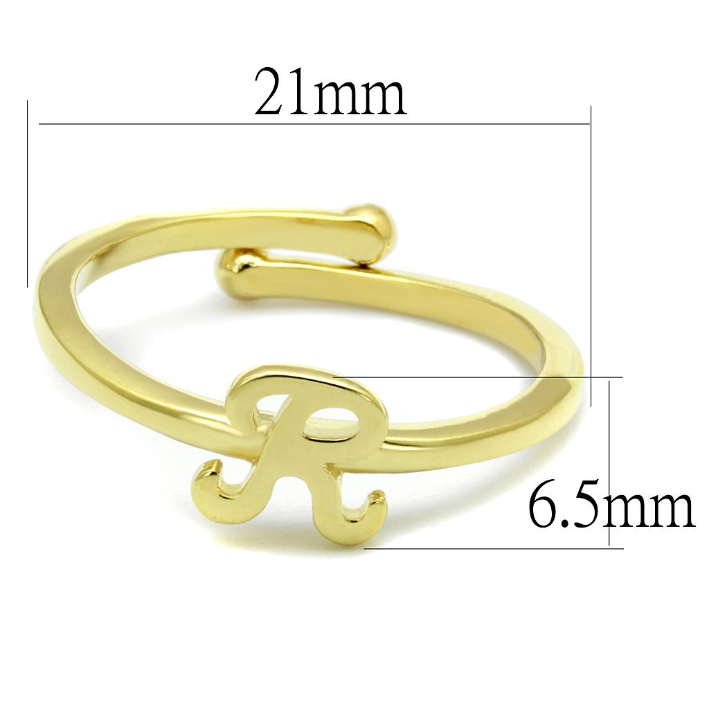 LO3996 - Flash Gold Brass Ring with No Stone-1