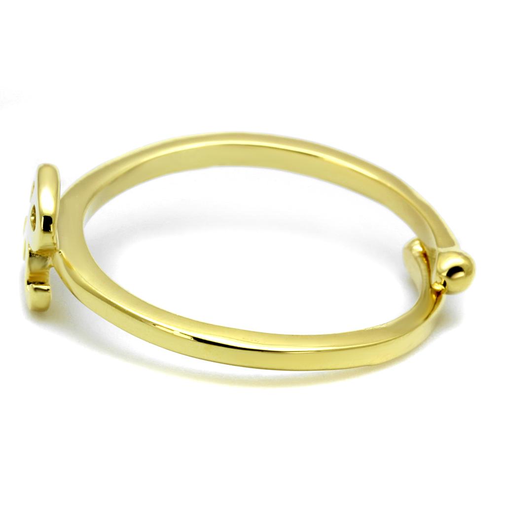LO3996 - Flash Gold Brass Ring with No Stone-2