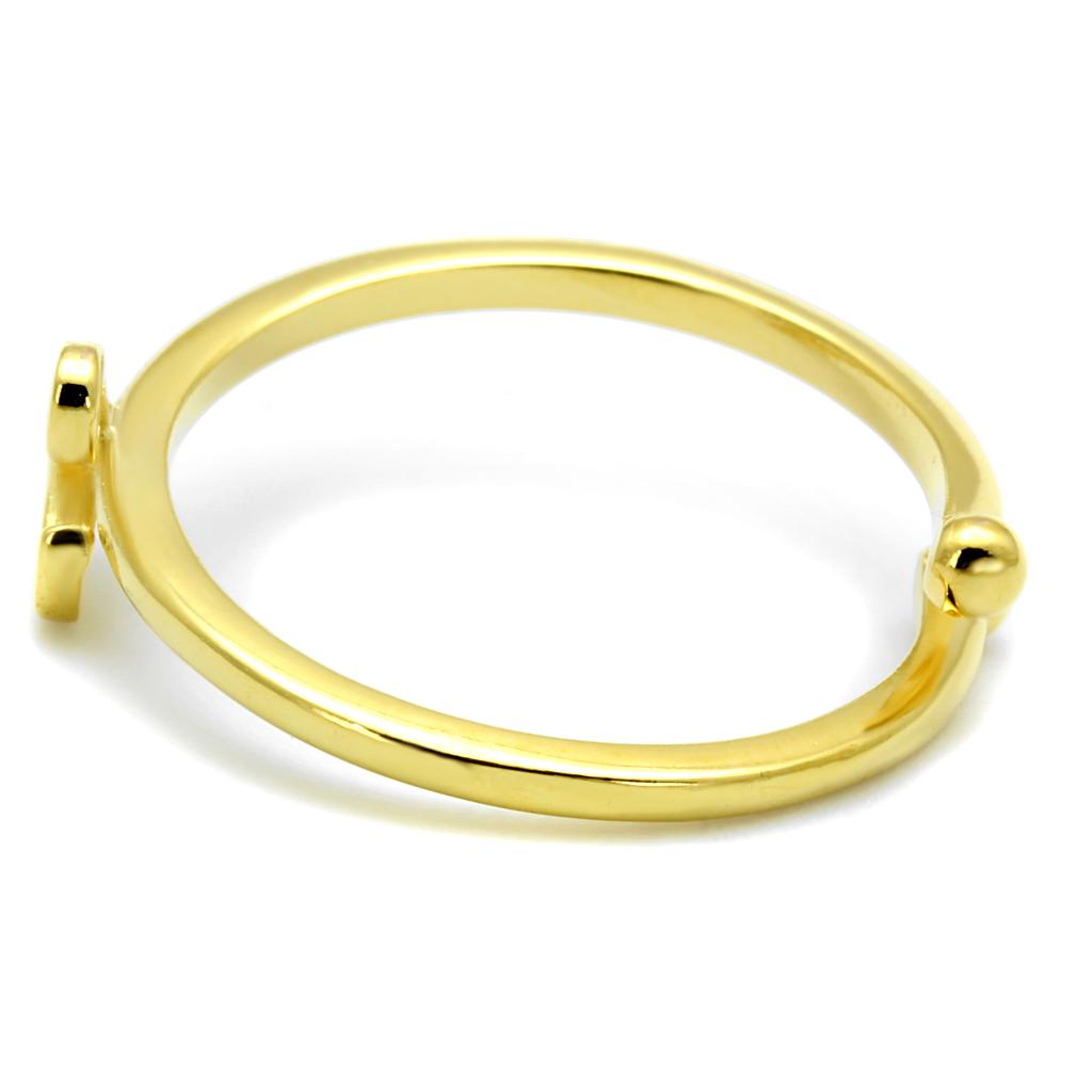 LO3998 - Flash Gold Brass Ring with No Stone-2