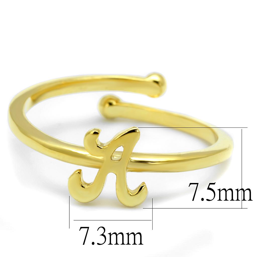 LO4006 - Flash Gold Brass Ring with No Stone-1