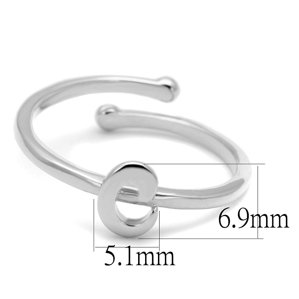 LO4007 - Rhodium Brass Ring with No Stone-1