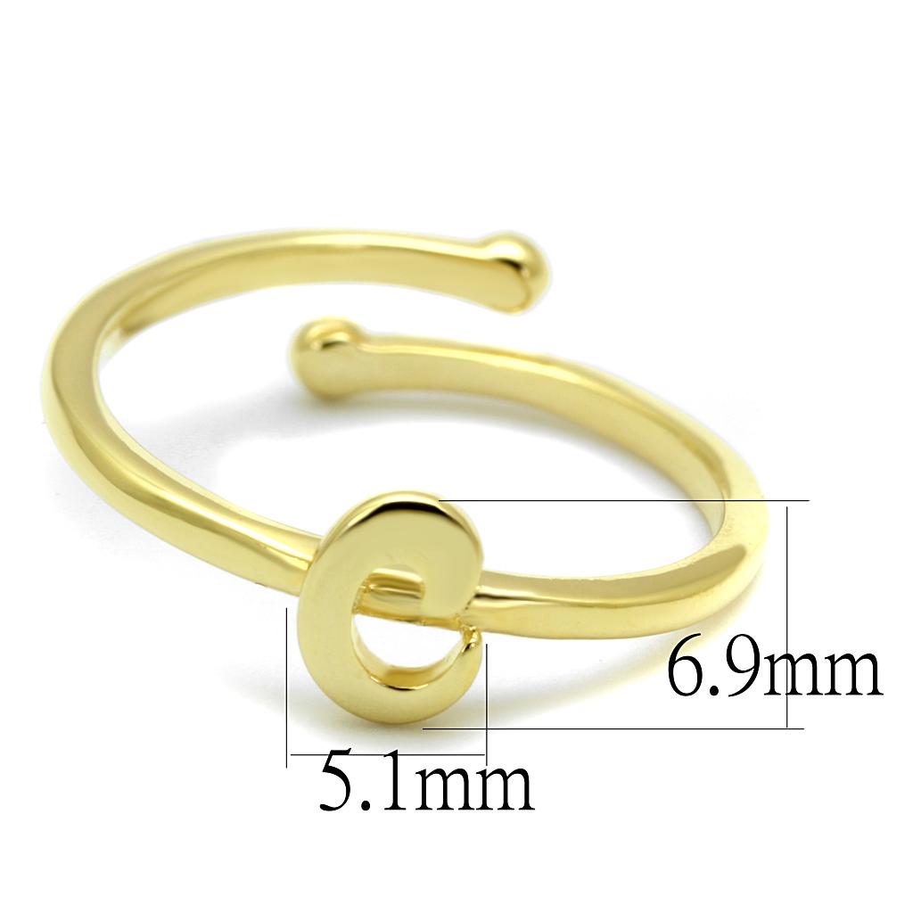 LO4008 - Flash Gold Brass Ring with No Stone-1