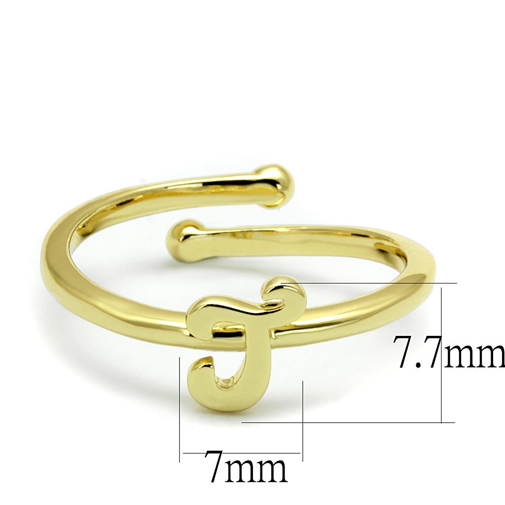 LO4012 - Flash Gold Brass Ring with No Stone-1