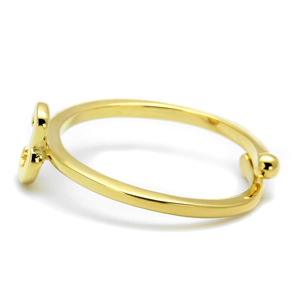 LO4022 - Flash Gold Brass Ring with No Stone-2