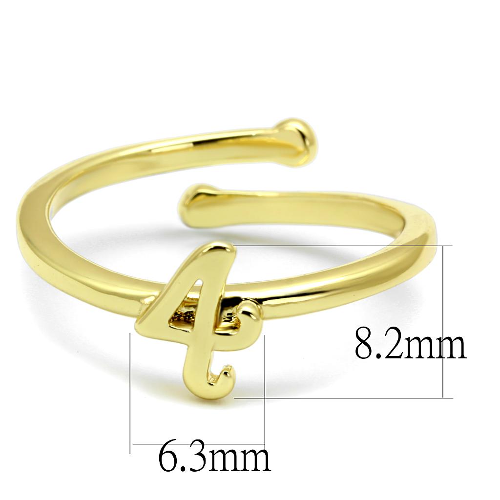 LO4032 - Flash Gold Brass Ring with No Stone-1