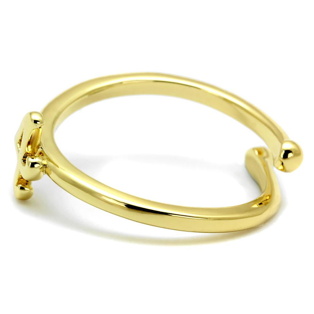 LO4032 - Flash Gold Brass Ring with No Stone-2