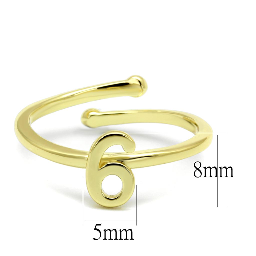 LO4034 - Flash Gold Brass Ring with No Stone-1