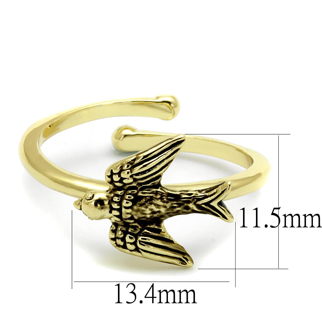 LO4054 - Flash Gold Brass Ring with No Stone-1