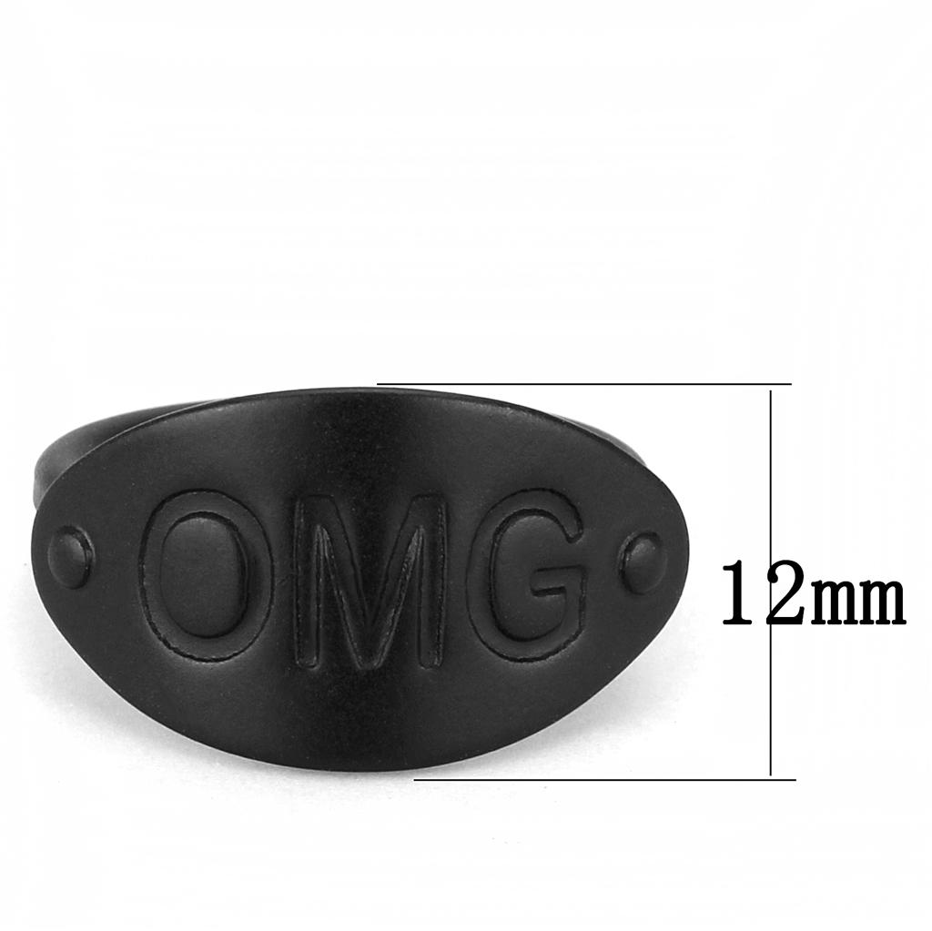 LO4242 - Ruthenium Brass Ring with No Stone-1