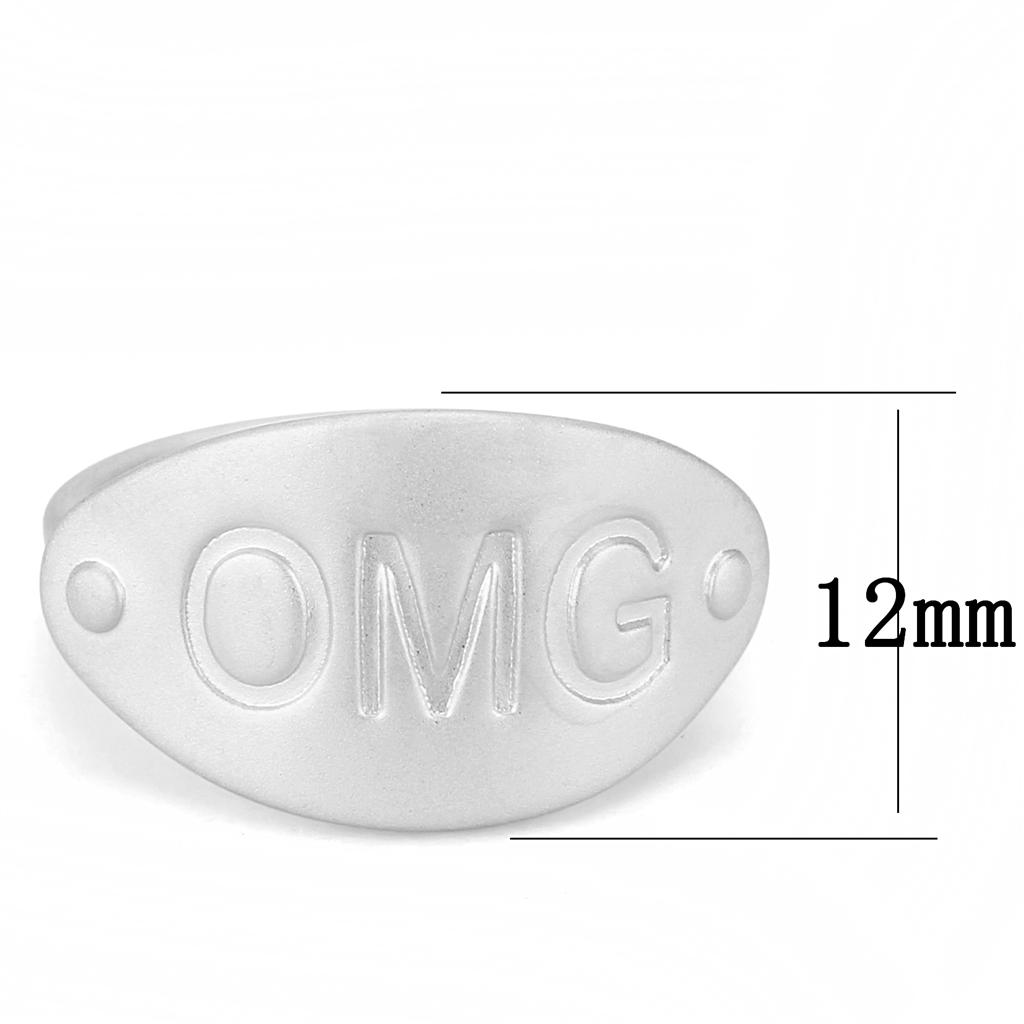 LO4244 - Matte Rhodium Brass Ring with No Stone-1