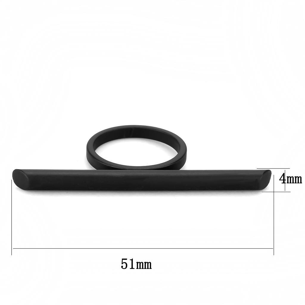 LO4259 - Ruthenium Brass Ring with No Stone-1