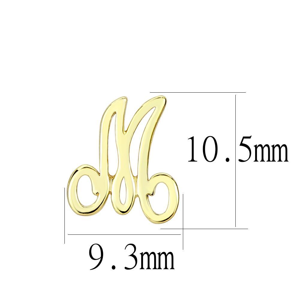 LO4667 - Flash Gold Brass Earrings with No Stone-1