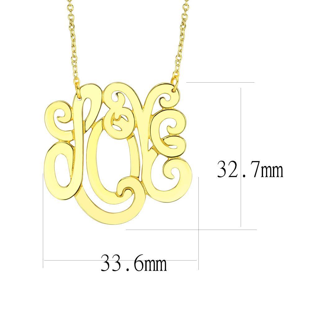 LO4690 - Rhodium Brass Necklace with No Stone-1