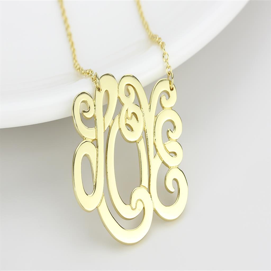 LO4690 - Rhodium Brass Necklace with No Stone-4