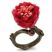 LO4747 - Antique Tone Brass Ring with Assorted in MultiColor-0