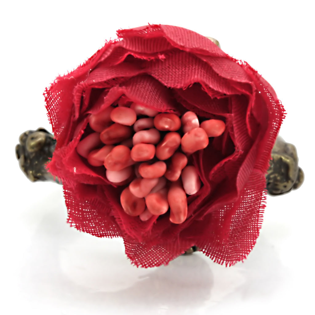 LO4747 - Antique Tone Brass Ring with Assorted in MultiColor-3