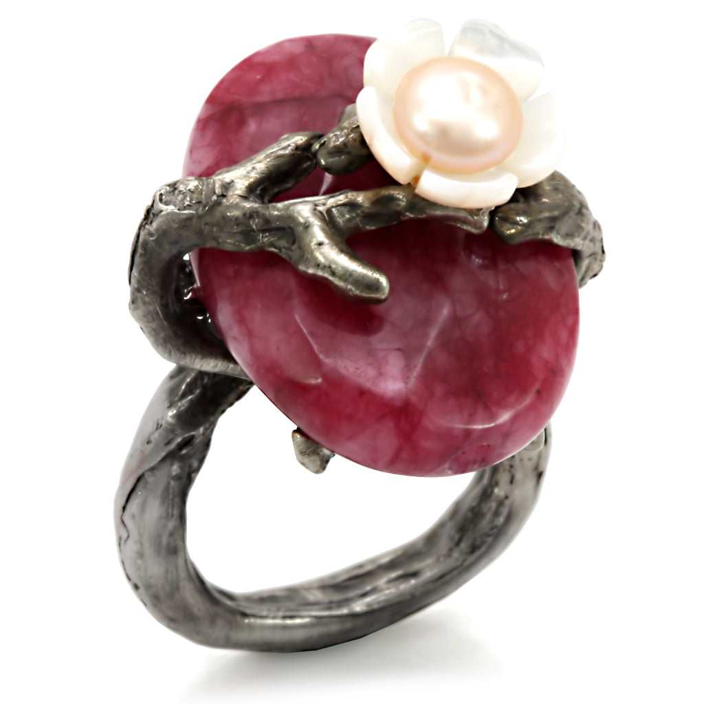 LO4748 - Antique Tone Brass Ring with Assorted in MultiColor-0