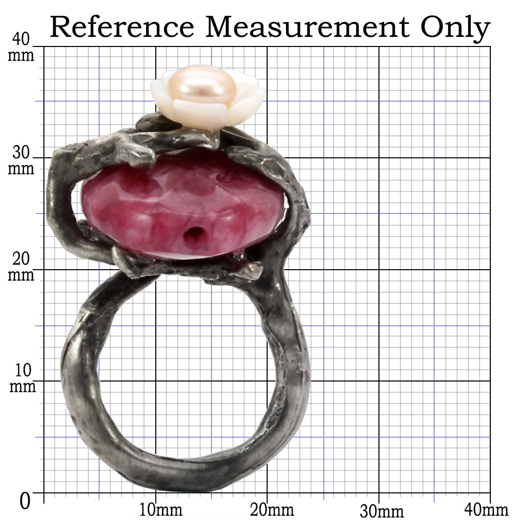 LO4748 - Antique Tone Brass Ring with Assorted in MultiColor-1