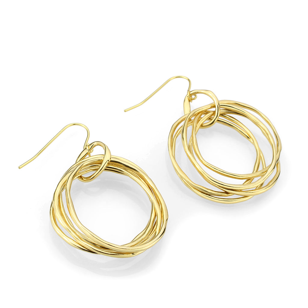 LO4774 - Gold Brass Earring with NoStone in No Stone-2