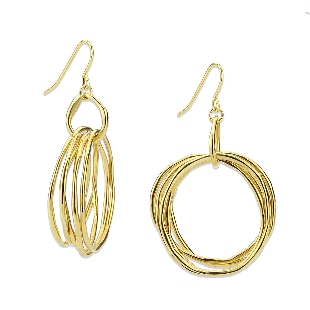 LO4774 - Gold Brass Earring with NoStone in No Stone-0