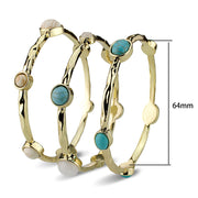 LO4786 - Bangle 64 mm, Brass, Flash Gold, Assorted, Multi Color, N/A-0