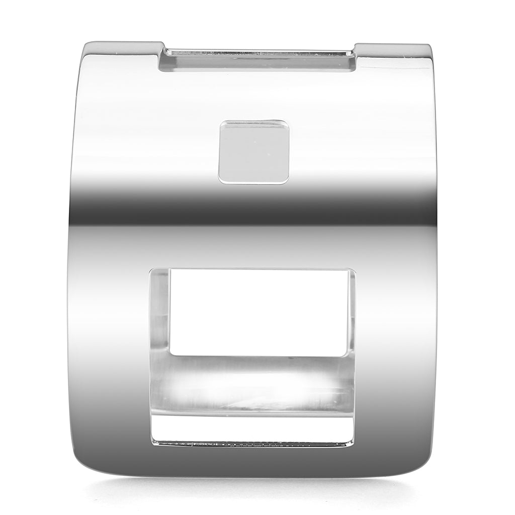 LO482 -  Stainless Steel Bangle with No Stone-3