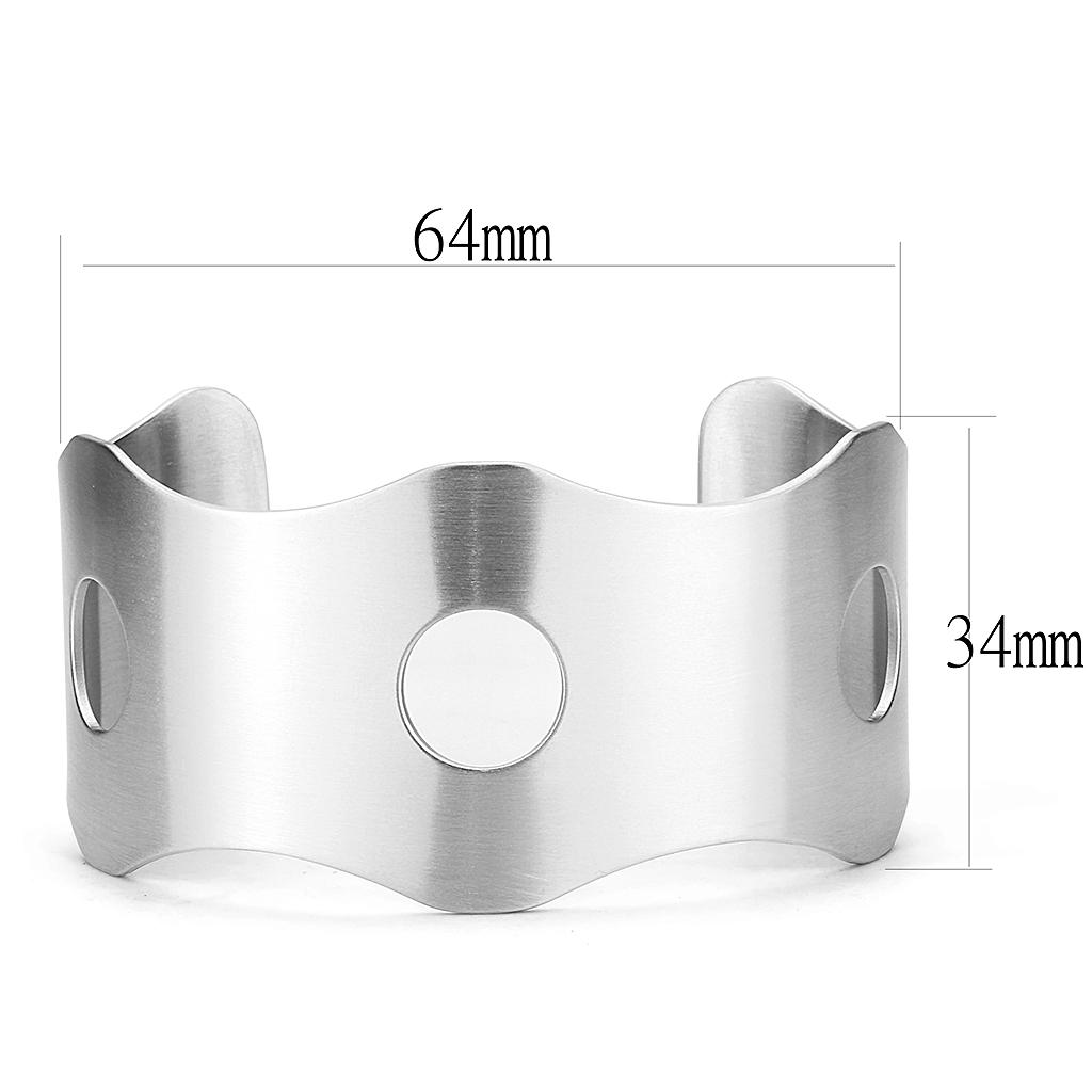 LO616 -  Stainless Steel Bangle with No Stone-1