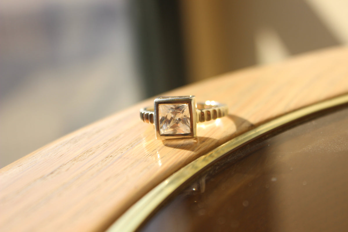 LOAS1387 - Rhodium 925 Sterling Silver Ring with AAA Grade CZ  in Clear-2