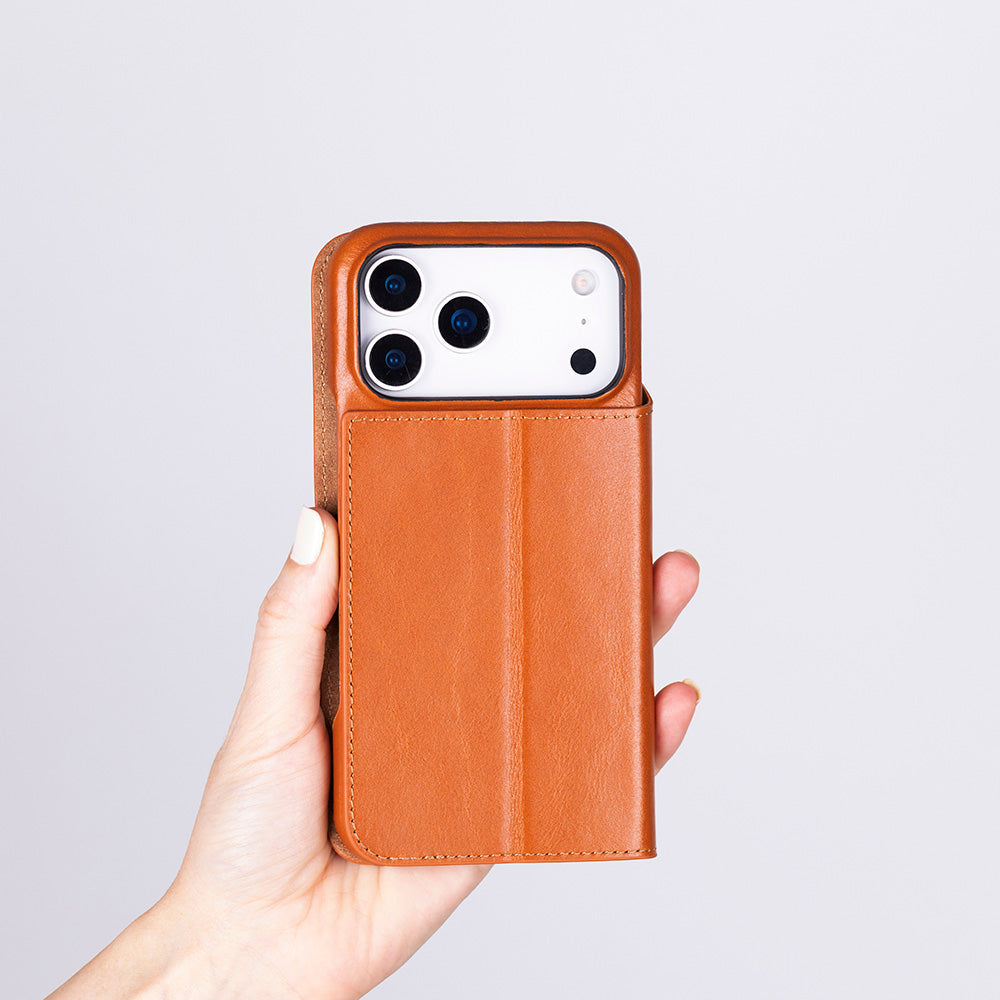 Decatur iPhone 18 Pro Max Full-Grain Leather Folio Case-2