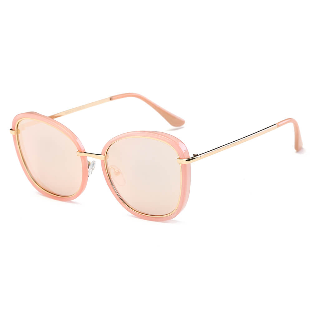 BROOKVILLE | Women Round Cat Eye Oversize Sunglasses-0