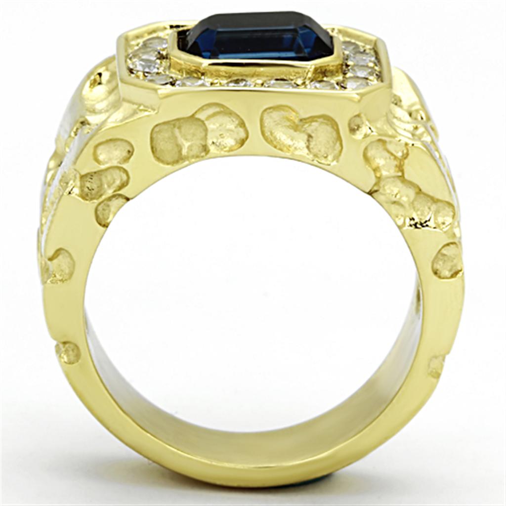 TK1192 - IP Gold(Ion Plating) Stainless Steel Ring with Top Grade Crystal  in Montana-2