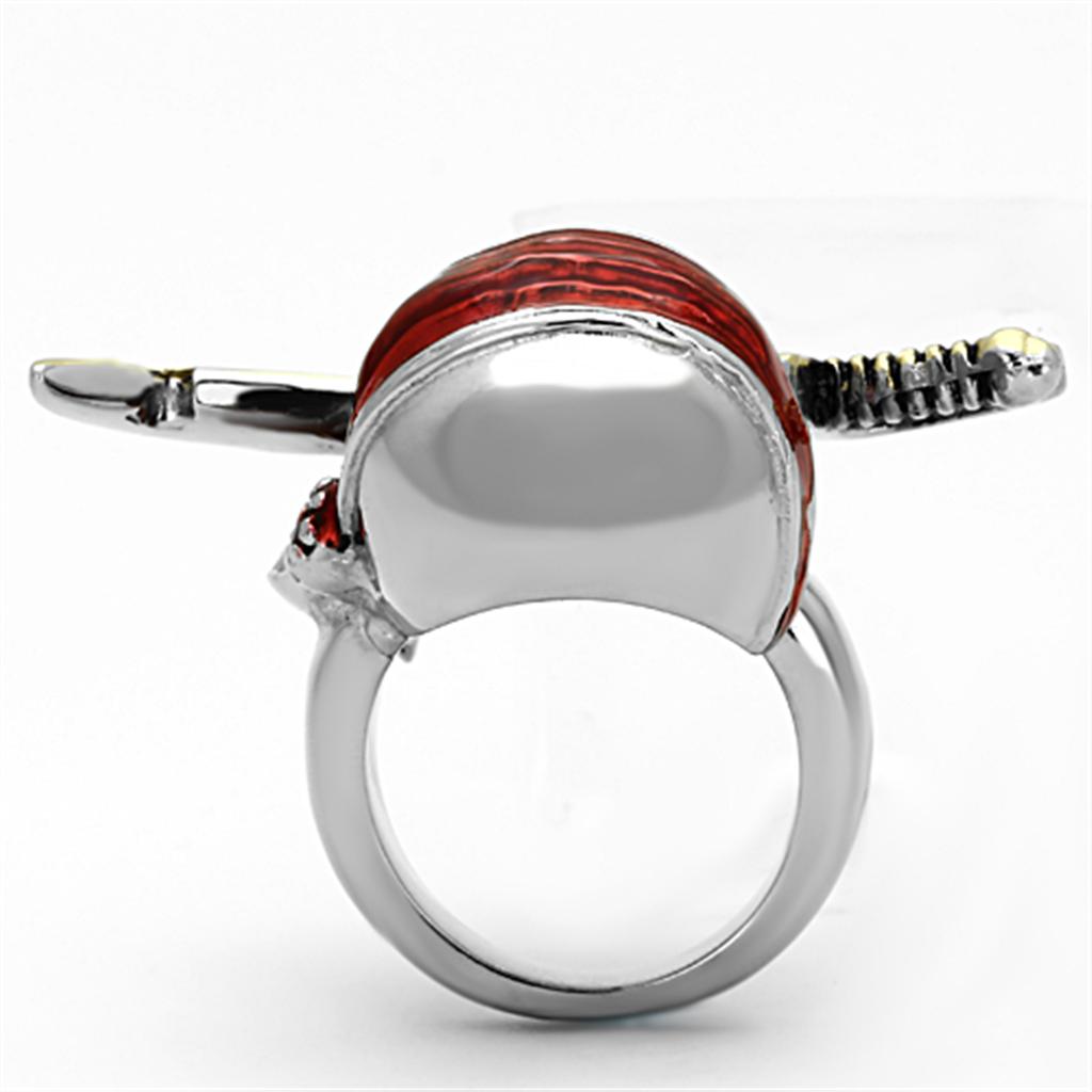 TK1205 - Two-Tone IP Gold (Ion Plating) Stainless Steel Ring with Epoxy  in Siam-3