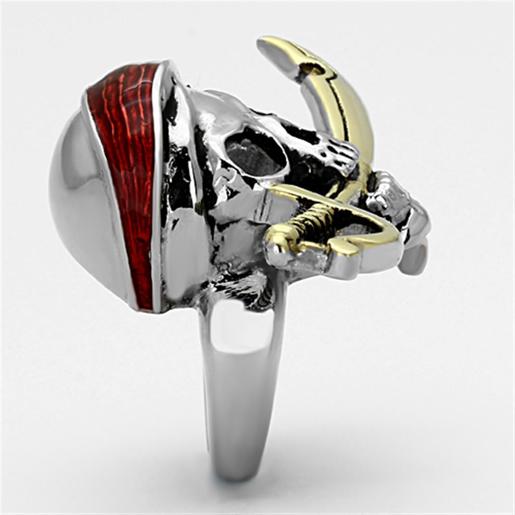 TK1205 - Two-Tone IP Gold (Ion Plating) Stainless Steel Ring with Epoxy  in Siam-4
