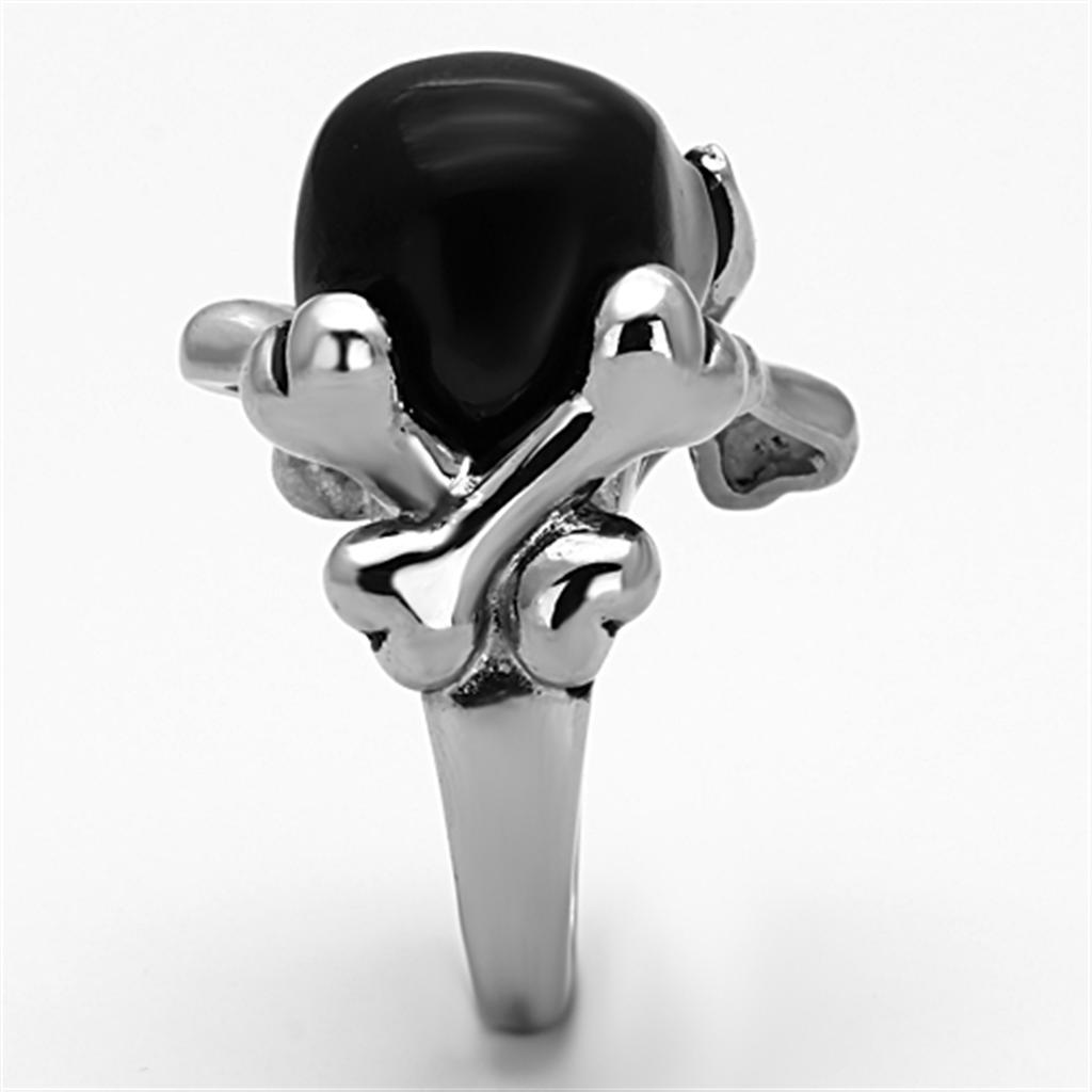 TK1206 - Two-Tone IP Black Stainless Steel Ring with Epoxy  in Jet-4
