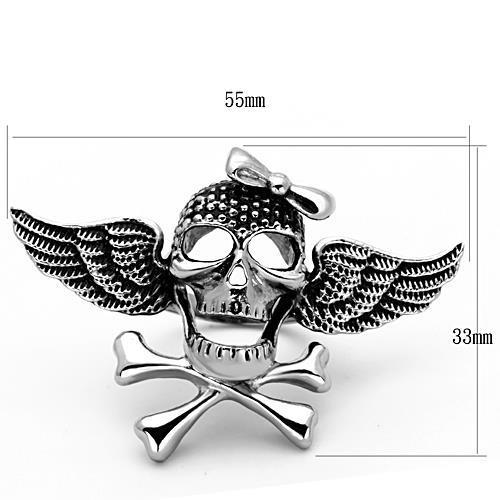 TK1314 - High polished (no plating) Stainless Steel Ring with Epoxy  in Jet-1