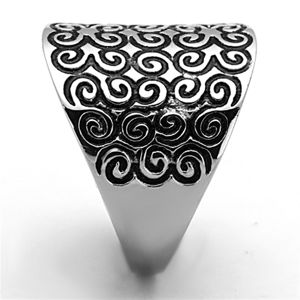 TK1329 - High polished (no plating) Stainless Steel Ring with No Stone-3
