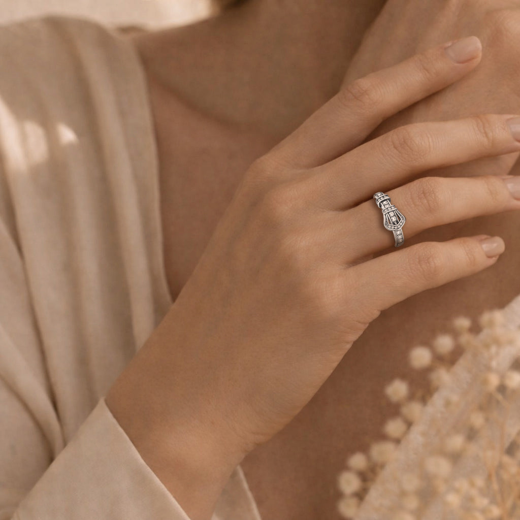 TK1334 - High polished (no plating) Stainless Steel Ring with Top Grade Crystal  in Clear-4