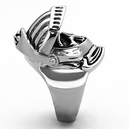 TK1348 - High polished (no plating) Stainless Steel Ring with No Stone-4