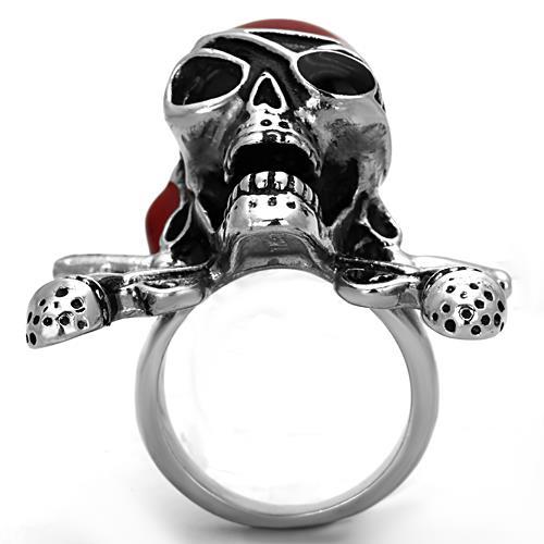 TK1374 - High polished (no plating) Stainless Steel Ring with Epoxy  in Siam-2