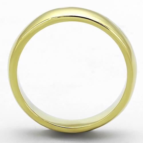 TK1375G - IP Gold(Ion Plating) Stainless Steel Ring with No Stone-2