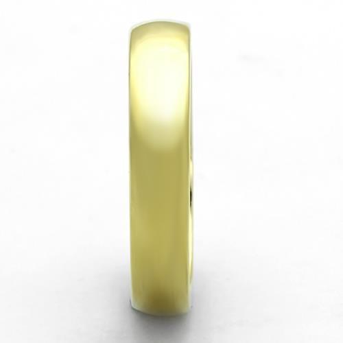 TK1375G - IP Gold(Ion Plating) Stainless Steel Ring with No Stone-3